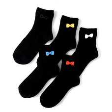 coudre un Colorful Ribbon Black Socks