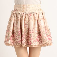 LIZ LISA Flower Check Pattern Sukapan Skirt