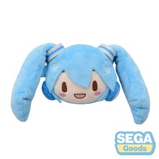 Snow Miku Fuwapuchi Face Mascot Plushie