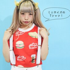 ACDC RAG Burger Crop Top