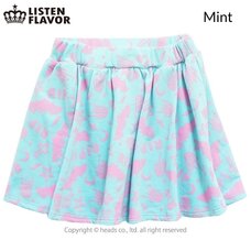 LISTEN FLAVOR Midnight Pattern Flared Skirt