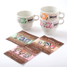 Love Live! Stackable Tea Cups with Fabric Coasters