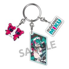 Racing Miku 2025 Ver. Triple Acrylic Key Chain