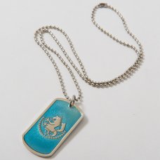 Fullmetal Alchemist: State Military Insignia Blue Dog Tag Necklace