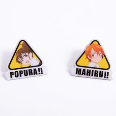 Wagnaria!! Popura & Mahiru Metal Pin Set