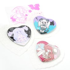 Heart-Shaped Tin Badge Collection