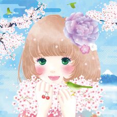 Sakura Exhibition: Miho Ishii "Sakura Fluffy Scarf" Poster