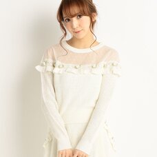 LIZ LISA Flower Knit Shirt