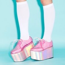 Swankiss Lace-Up Clear Shoes
