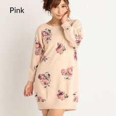 LIZ LISA Floral Angora Blend Sweater Dress