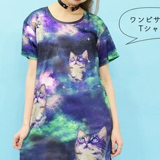 ACDC RAG Space Cat T-Shirt Dress