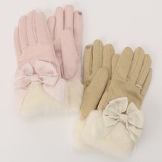 LIZ LISA Suede Ribbon Gloves