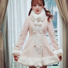 Bobon21 3-Way Faux Fur Collar Dolly Coat