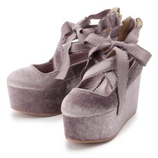 LIZ LISA Velvet Ballerina Platform Shoes