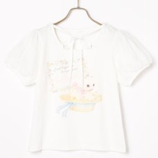LIZ LISA Flower Rabbit Print T-Shirt
