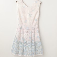 LIZ LISA Checkered Lace Flower Dress