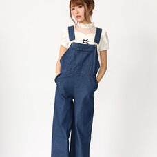 Ank Rouge Frilly Denim Overalls