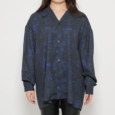 Ghost in the Shell Blue Cyber Pattern Shirt