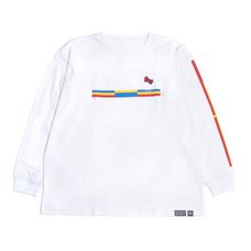 Gundam x Hello Kitty Super Minimalist Gundam Graphic x Kitty Ribbon White T-Shirt