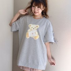 LIZ LISA Bear Print Fleece-Lined Top