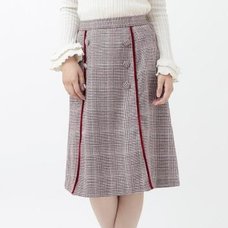LIZ LISA Scalloped Checkered Skirt