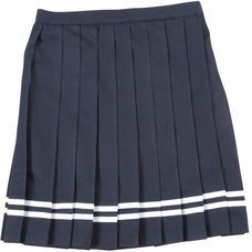 Teens Ever Navy Blue x White Lines High School Uniform Skirt