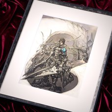 Terra Battle Black Knight Lithograph w/ Frame