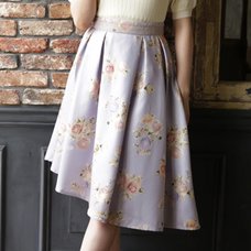 LIZ LISA Rose Pattern Asymmetric Skirt