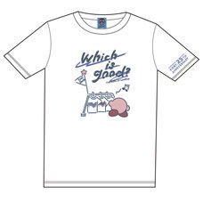The King of Games Kirby 25th Anniversary Which Is Good? White T-Shirt w/ Plush Mascot