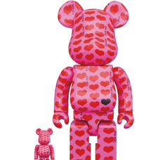 BE＠RBRICK hide with Spread Beaver Pink Heart 100％ & 400％