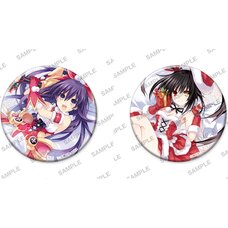 Date A Live Christmas Fair 75 mm Holographic Tin Badge