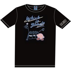 The King of Games Kirby 25th Anniversary Which Is Good? Black T-Shirt w/ Plush Mascot