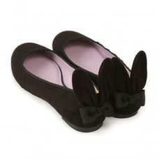Honey Salon Bunny Ballet Flats (Black)