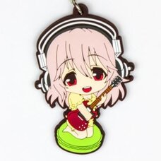 CharaRide Super Sonico on a Macaroon Rubber Strap
