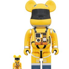 BE@RBRICK 2001: A Space Odyssey Space Suit Yellow Ver. 100% & 400% Set