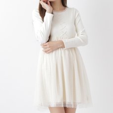 earth music&ecology Ribbon Tulle Dress