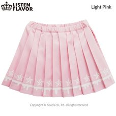 LISTEN FLAVOR Melty Line Pleated Skirt w/ Stars (2015 Autumn/Winter)