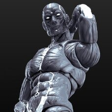 Human Muscle Model (Gray) 1/12 Scale Action Figure