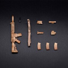 WM-04C Assault Rifle MK18 Equipment Set (Camouflage) 1/12 Scale Action Figure Accessory