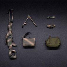 WM-05C General-Purpose Machine Gun PKM Equipment Set (Woodland Camouflage) 1/12 Scale Action Figure Accessory