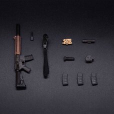 WM-04B Assault Rifle MK18 Equipment Set (Black) 1/12 Scale Action Figure Accessory
