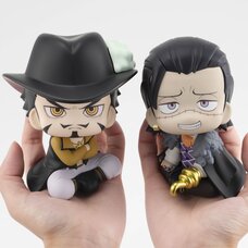 Look Up Series One Piece Dracule Mihawk & Crocodile Set w/ Bonus