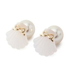 LIZ LISA Seashell & Pearl Earrings