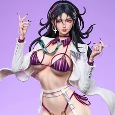 Du Liu Illustration Suit Thug Feng Yu Lan: White Coat Ver. 1/4 Scale Statue
