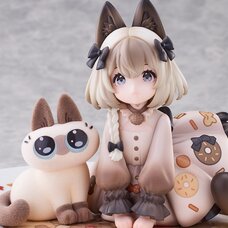 DLC Series Tea Time Cats x Siamese Cat Azuki Non-Scale Figure Collaboration Set