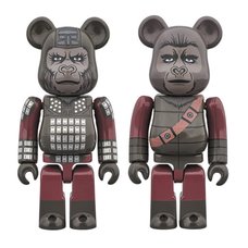 BE@RBRICK Planet of the Apes General Ursus & Soldier Ape 100% 2-Pack