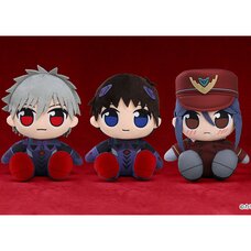 Evangelion: 2.0 You Can (Not) Advance Kuripan Plushie Shinji Ikari (Black Plugsuit) / Kaworu Nagisa (Black Plugsuit) / Misato Katsuragi