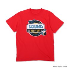 Hatsune Miku Sound Delivery Delivery Staff T-Shirt: Kaito Red