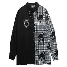 LISTEN FLAVOR Yannoka Step Black Cat 2-Way Shirt