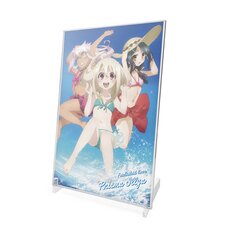 Fate/Kaleid Liner Prisma Illya 2wei Herz! Swimwear Illya & Miyu & Chloe Acrylic Art Stand
